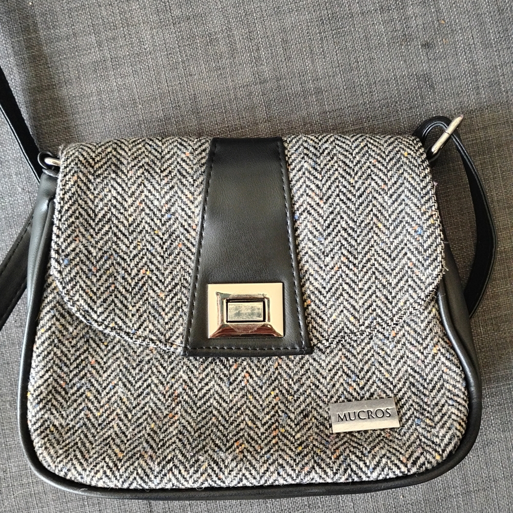 Mucros Herringbone Crossbody/ Shoulder Bag 100% Wool